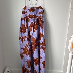 ASOS Lavender Maxi Dress with Rust Floral Print